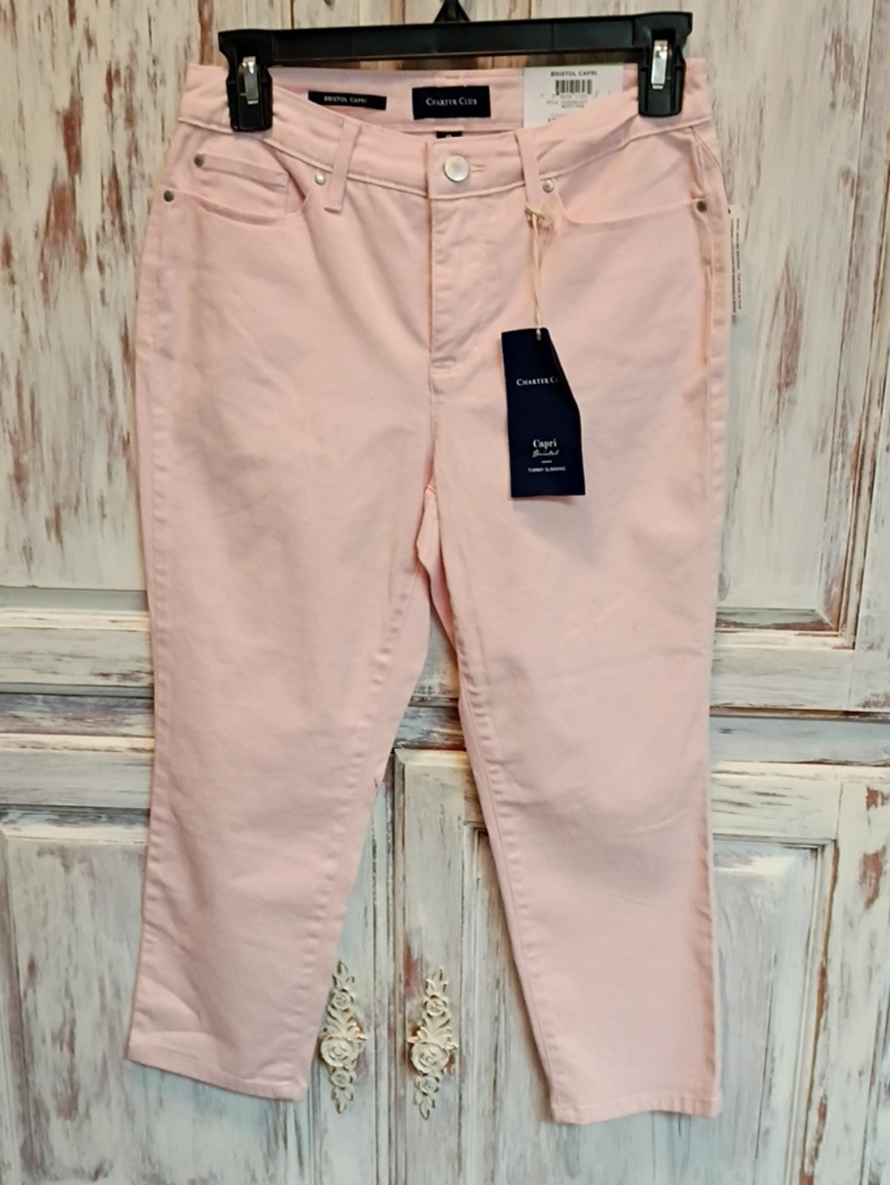 Charter Club Light Pink Cropped Capri Jeans